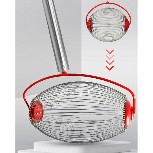 Rollender Nussroller aus Edelstahl – 3-Segment Sammler für Walnüsse, Pekannüsse & Outdoor Früchte