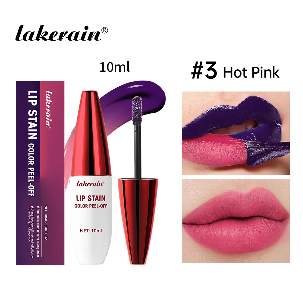 Lip Stain Peel Off – Langanhaltender 24h Matte Lippenstift, Flüssig, Wasserfest, Transferproof, Lip Makeup