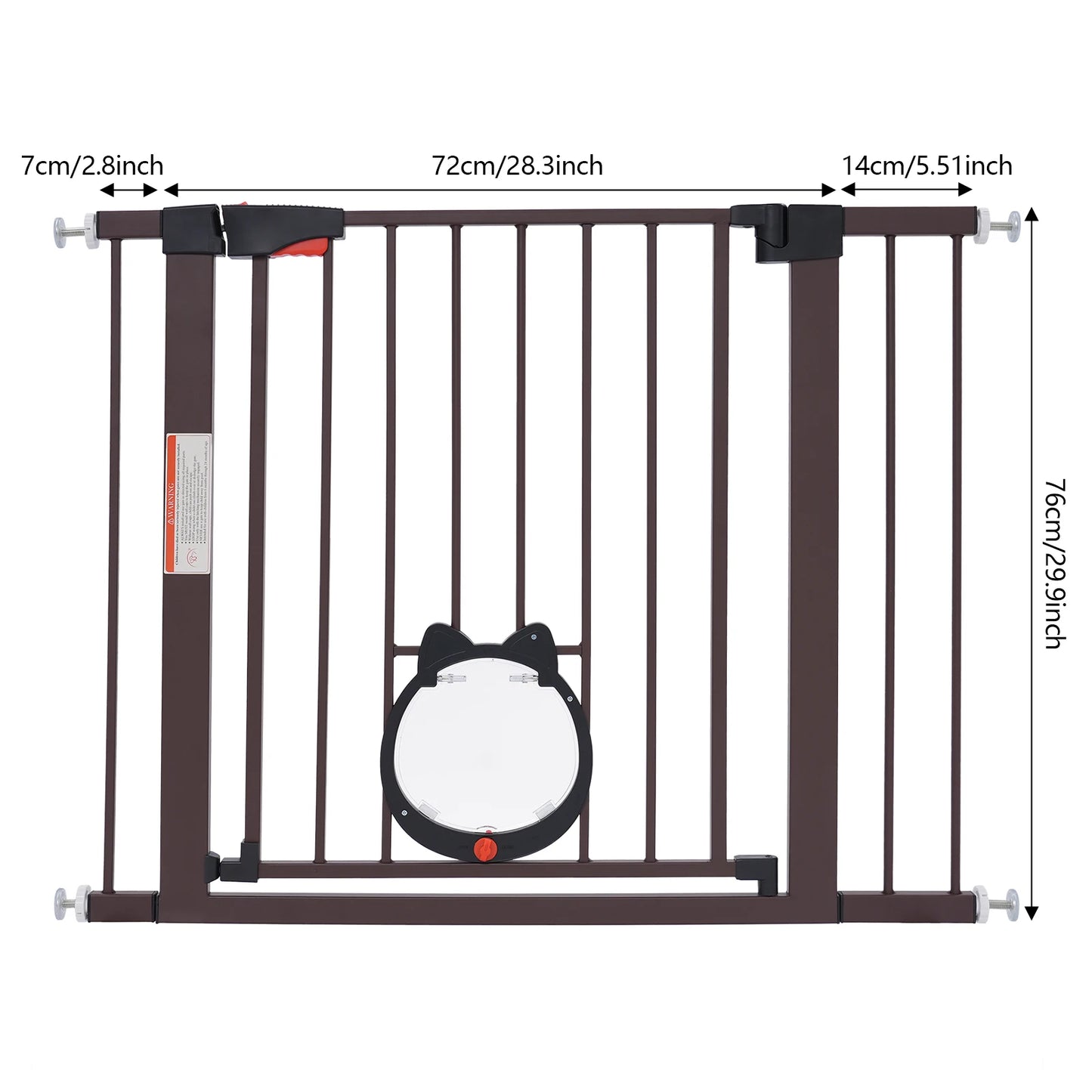 Verstellbares Haustier- und Kindergitter – Ausziehbares Sicherheitsgitter 75–103 cm für Türen, Treppen, Innenbereich