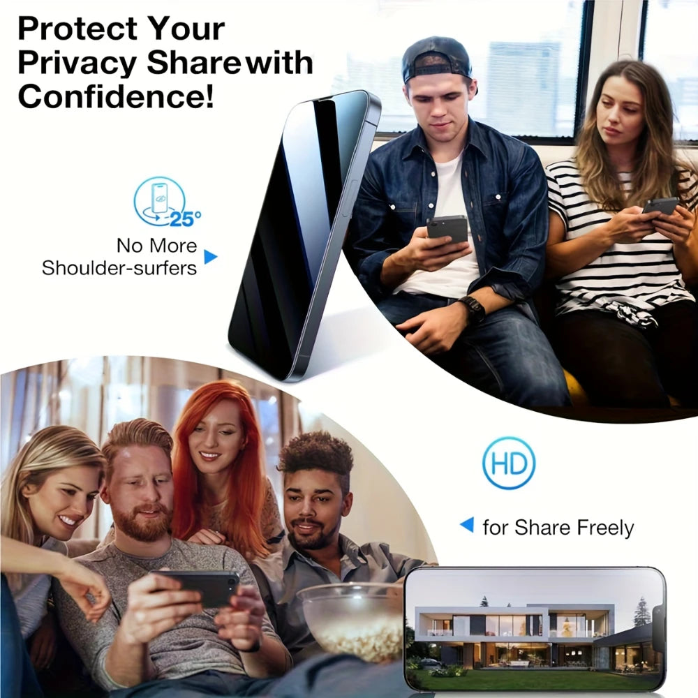 4er Set Displayschutz Glas – Gehärtetes Vollbild Schutzglas für iPhone 11 bis 17 Pro Max Modelle