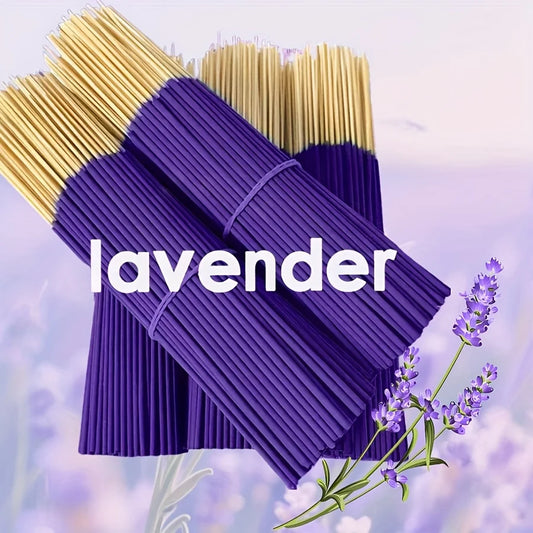 Lavendel Premium Räucherstäbchen – 57/129/299 Stück, 22 cm, 30–40 Min Brenndauer, sanfter Duft für Zuhause, Yoga & Meditation