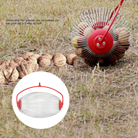 Edelstahl Nuss-Sammler – Praktischer Rollsammler für Garten, Obst & Nüsse