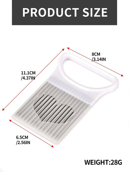 Bunter Zwiebel- und Kartoffelschneider, Edelstahl Küchenhelfer mit Halter für Zwiebeln