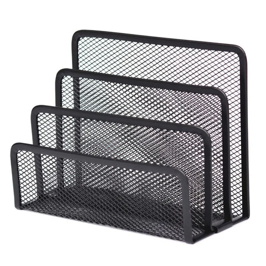 Metall Mesh Schreibtisch Organizer 3-fach – Dokumentenhalter für Büro, Papier und Magazine