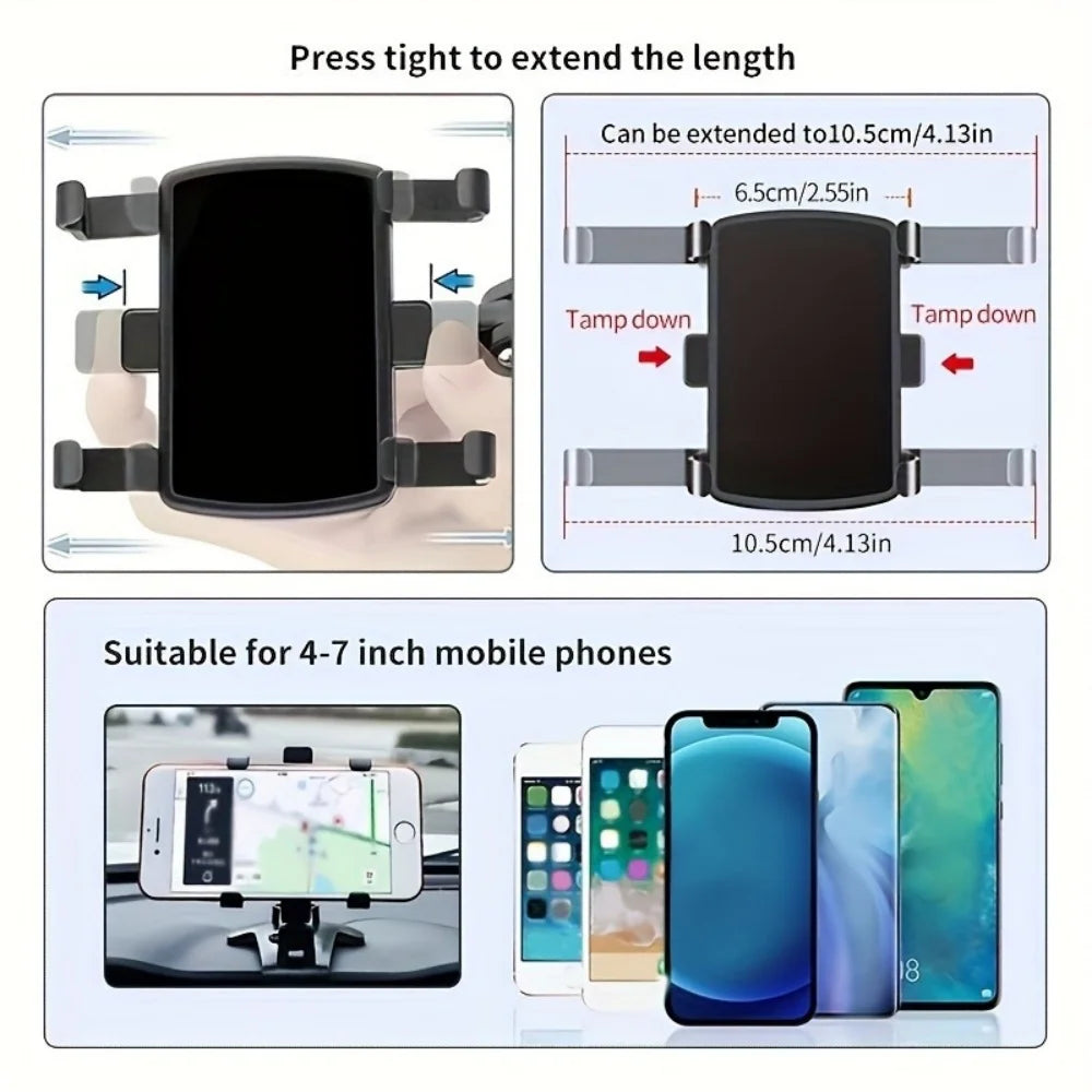 Universal Auto Handyhalter für Armaturenbrett – 360° drehbarer Smartphone Halter für Navigation