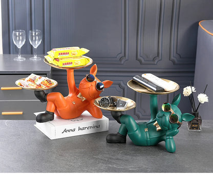 Bulldoggen Dekofigur – Coole Hunde Skulptur für Home, Study Room und Innenraumgestaltung