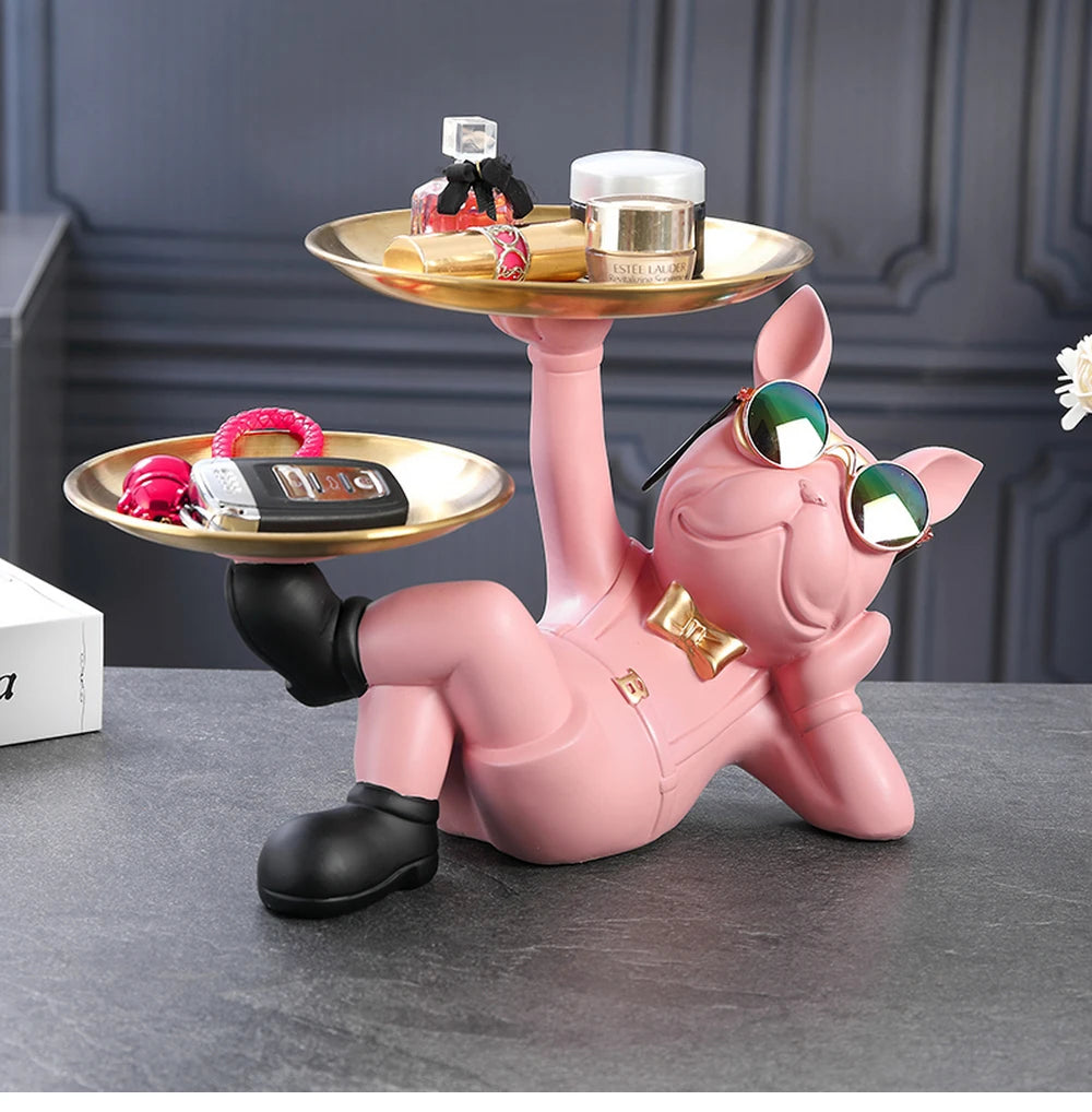 Bulldoggen Dekofigur – Coole Hunde Skulptur für Home, Study Room und Innenraumgestaltung