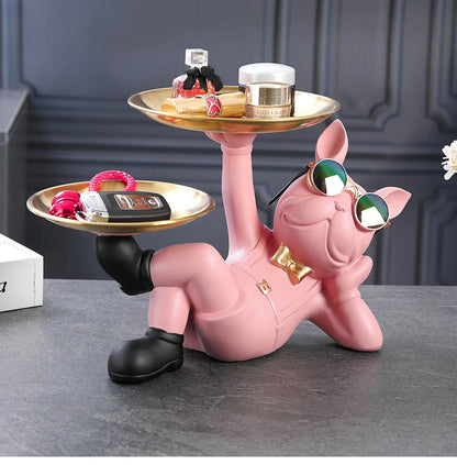 Bulldoggen Dekofigur – Coole Hunde Skulptur für Home, Study Room und Innenraumgestaltung