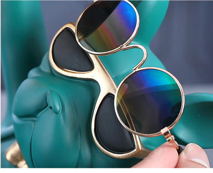 Bulldoggen Dekofigur – Coole Hunde Skulptur für Home, Study Room und Innenraumgestaltung