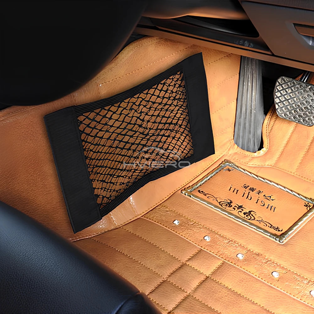 Kofferraum Netz Organizer – Elastische Auto Aufbewahrungstasche mit Klett, universell einsetzbar