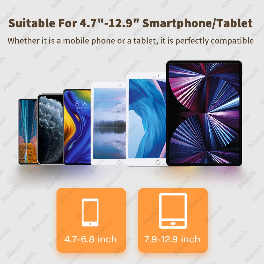 Verstellbarer Desktop Tablet-Halter 4,7–12,9 Zoll – Klappbarer Ständer für iPad, Tablets & Smartphones