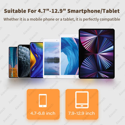 Verstellbarer Desktop Tablet-Halter 4,7–12,9 Zoll – Klappbarer Ständer für iPad, Tablets & Smartphones