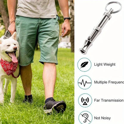 Trainingspfeife für Haustiere – Einstellbare Hundepfeife mit Schlüsselanhänger