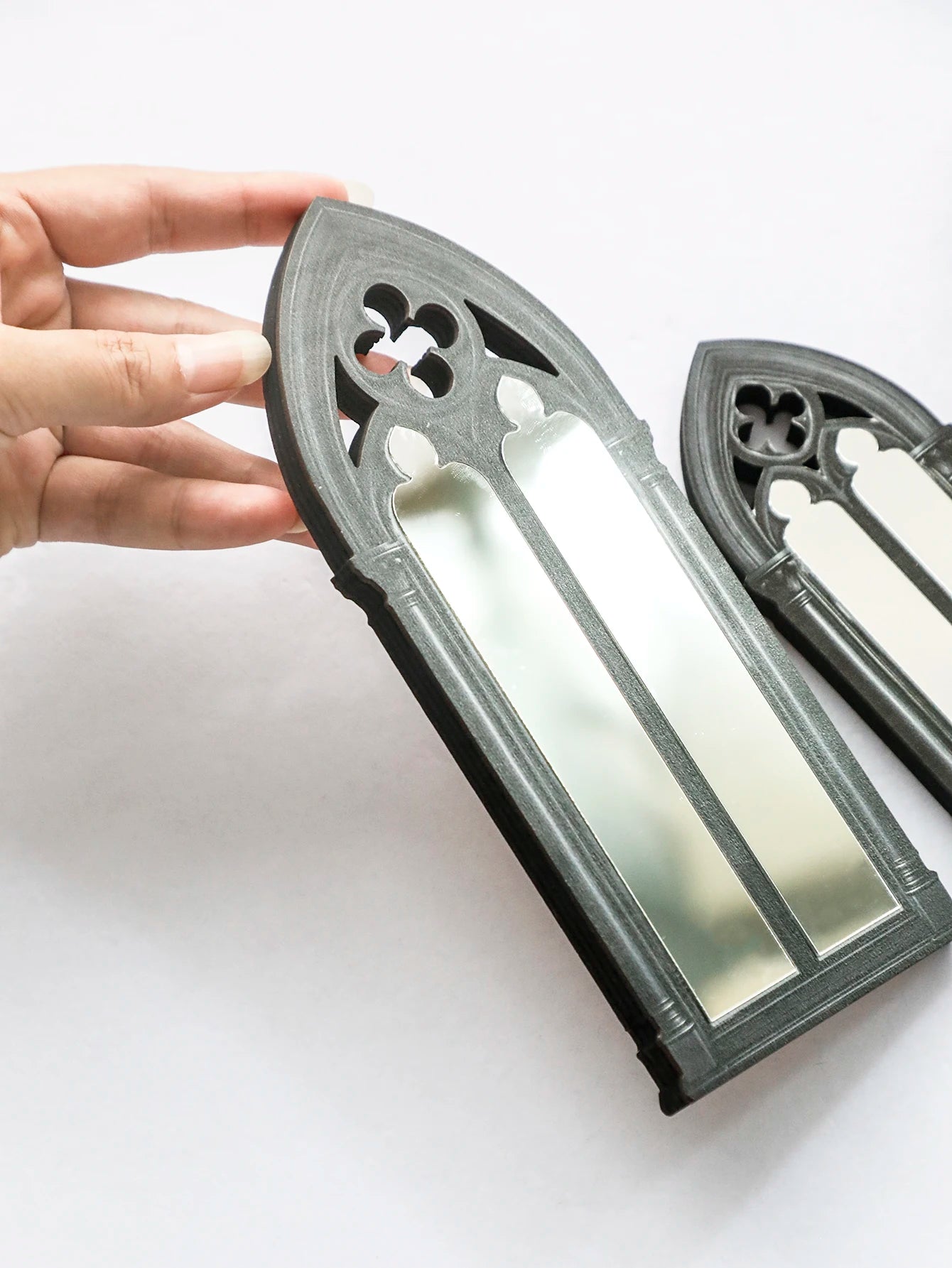 Gothic Fensterbogen Spiegel 3 Stück – Stilvolle Vintage Deko für Tisch, Regal & Home Interior