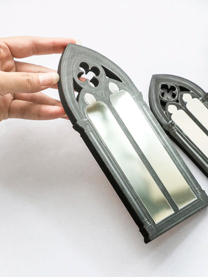 Gothic Fensterbogen Spiegel 3 Stück – Stilvolle Vintage Deko für Tisch, Regal & Home Interior