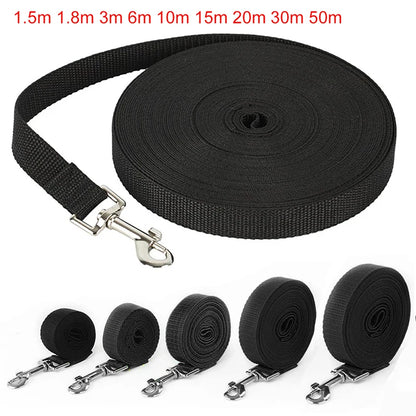 Nylon-Trainingsleine für Hunde – 10 m / 15 m / 20 m / 30 m / 50 m Hundeleine für kleine & große Hunde, Welpen, Outdoor-Spaziergänge