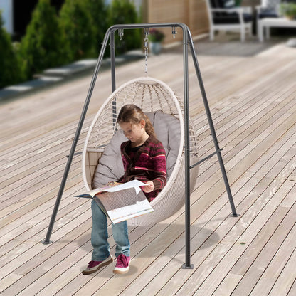 Hängesessel Gestell aus Metall – A-Frame Ständer mit 3 Aufhängepunkten für Indoor & Outdoor