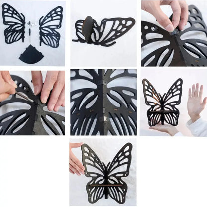 Schmetterling Wandregal aus Holz – Stilvolle Wanddekoration mit praktischem Stauraum
