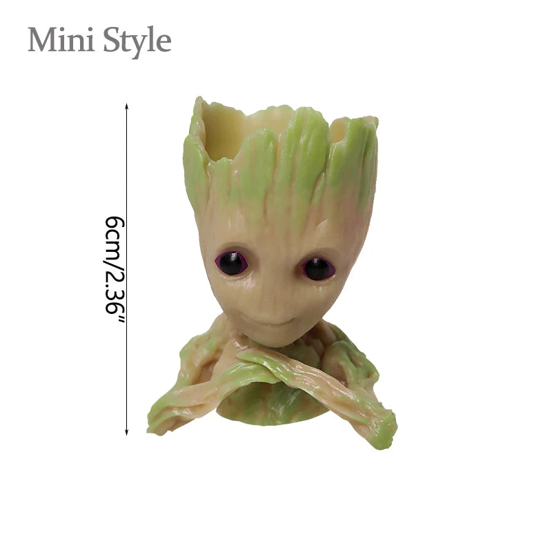 Miniatur Dekofigur 5 cm, Cartoon Baum-Männchen Desktop Ornament, Handgefertigte Büro- und Wohnraumdekoration