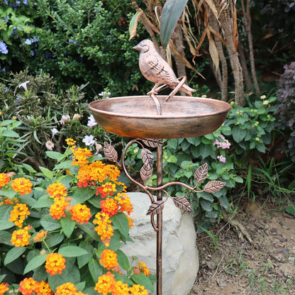 Vintage Vogeltränke Garten – Stand Vogelbad aus Eisen für Outdoor Dekoration
