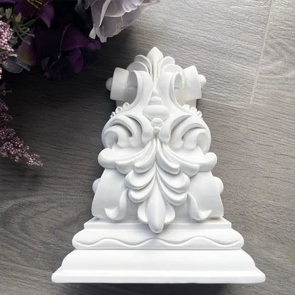 Elegante PU Zierkonsole – Geschwungenes Deko-Wandelement im französischen Stil