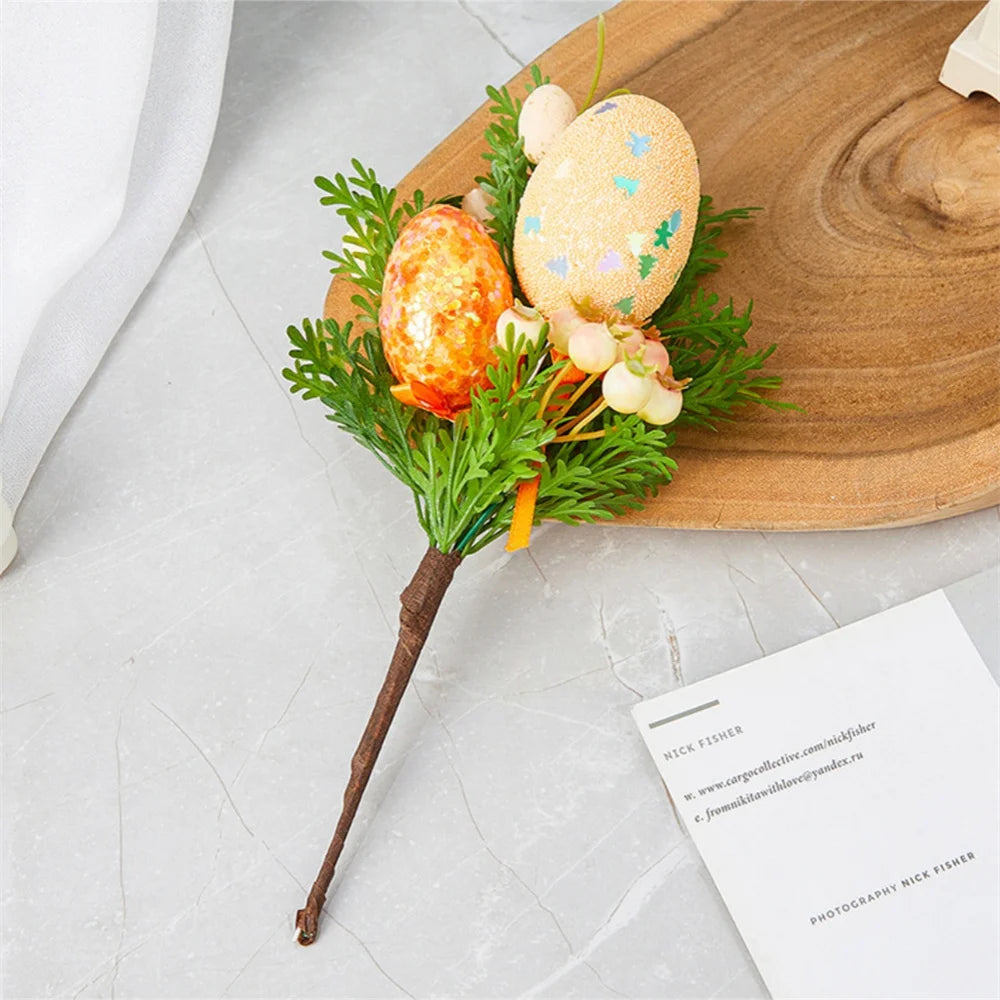 Osterzweige mit Eiern – DIY Dekobaum mit künstlichen Blumen für Zuhause, Büro und Garten