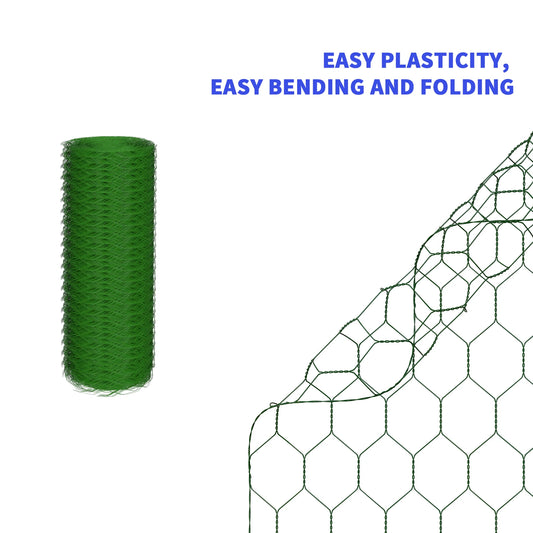 Drahtgitter 25 mm Maschenweite – Grünes PVC-beschichtetes Zaungitter für Garten, Haustiere und Geflügel