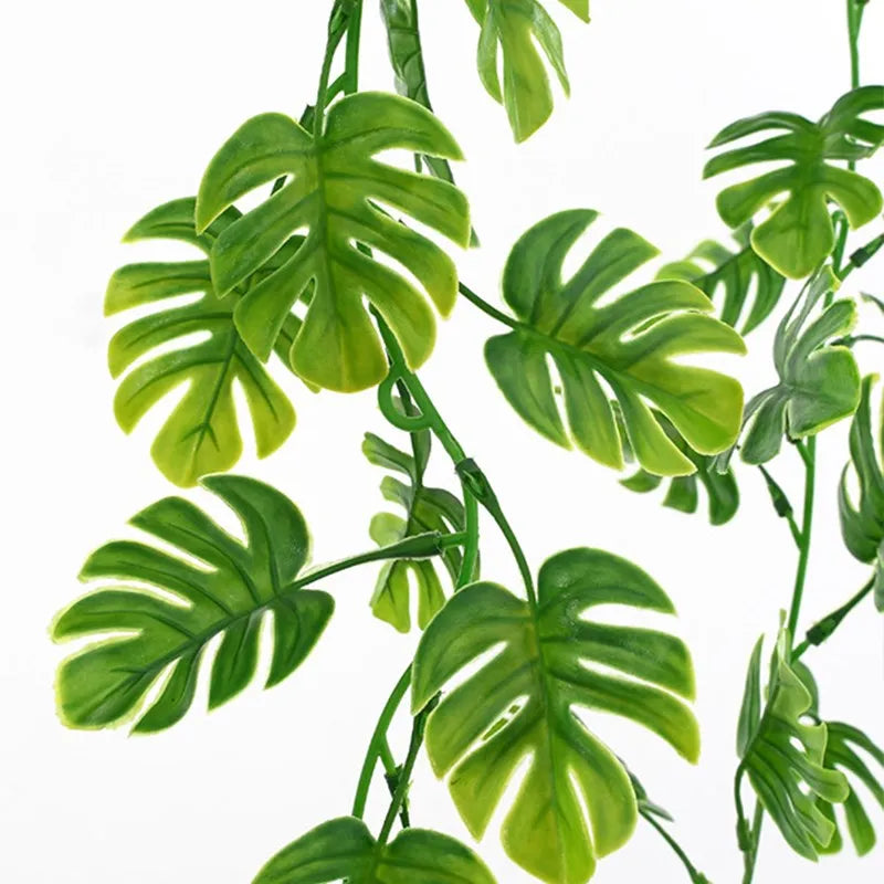 Künstliche Grünpflanzen Ranke 72 Mesh – Dekoblatt-Girlande für Weihnachten, Hochzeit, Garten, Wand und Vasen