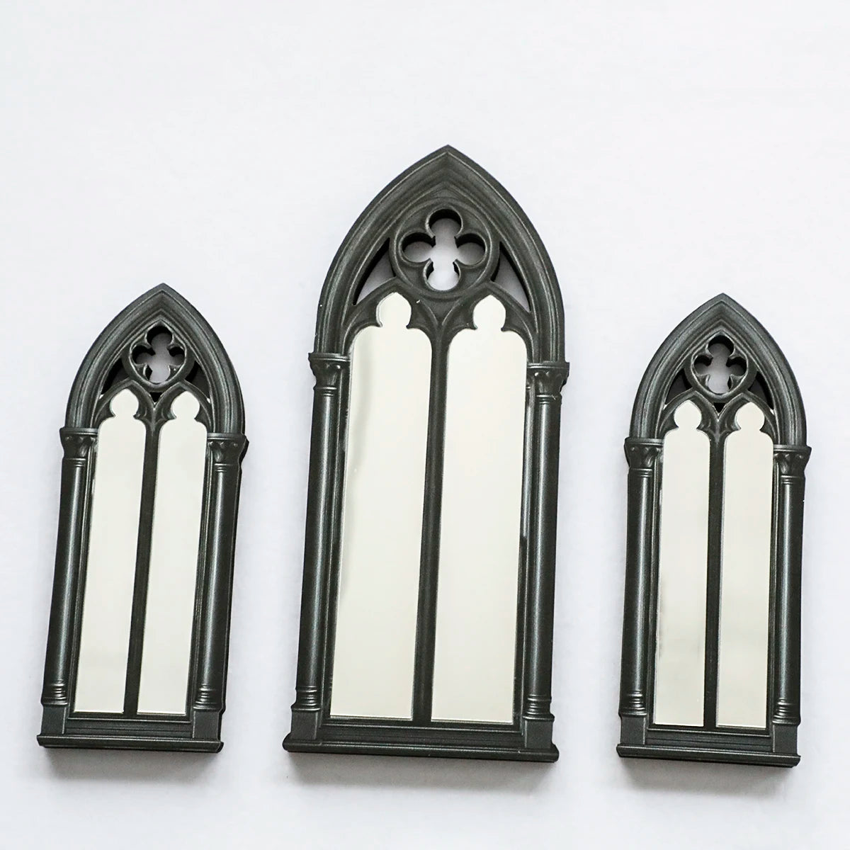 Gothic Fensterbogen Spiegel 3 Stück – Stilvolle Vintage Deko für Tisch, Regal & Home Interior