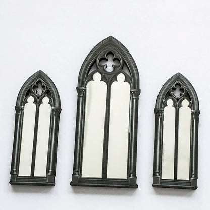 Gothic Fensterbogen Spiegel 3 Stück – Stilvolle Vintage Deko für Tisch, Regal & Home Interior