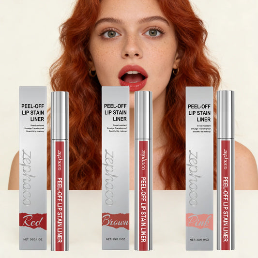 Peel-Off Lip Stain – Wasserfest, Schweißresistent & Natürliches Lippen-Tint (Rot/Braun/Pink)