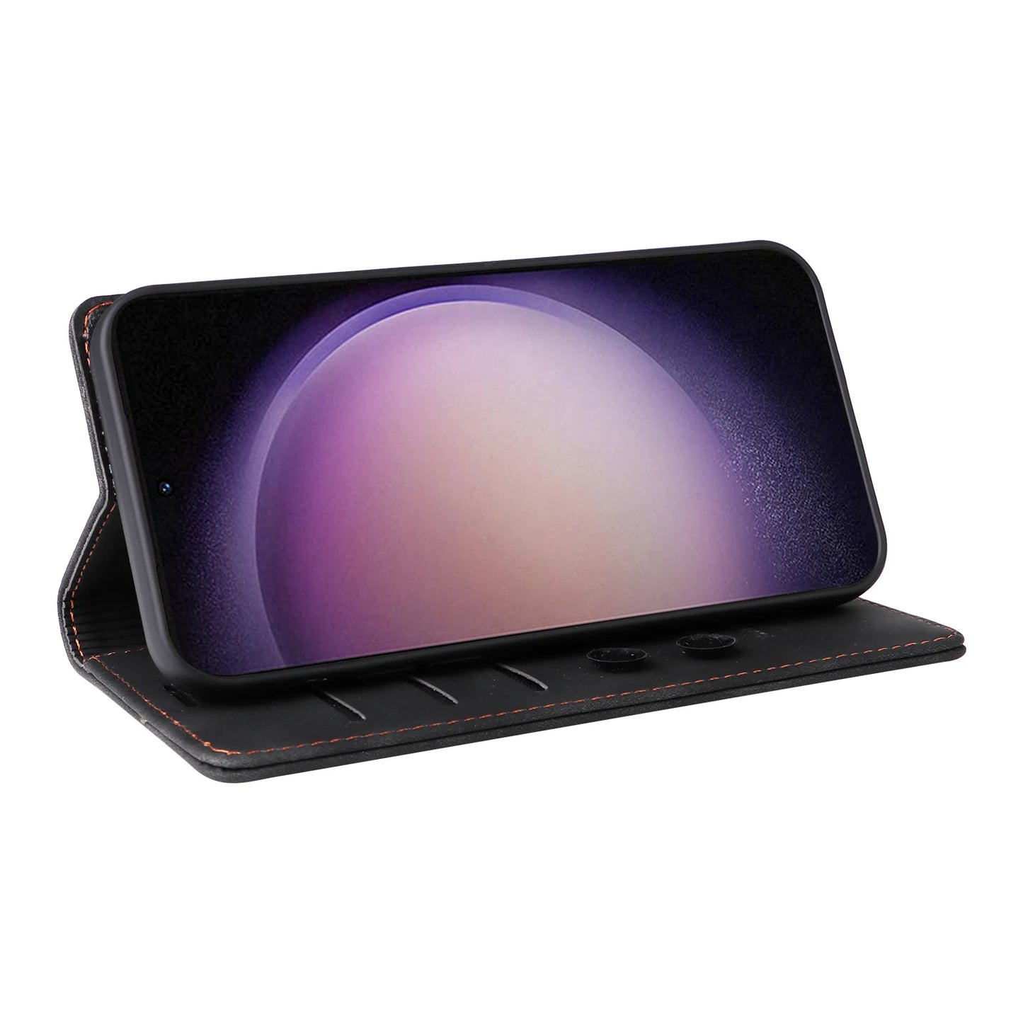 Ultradünne Leder-Handyhülle mit Flip-Design – Kompatibel mit Samsung Galaxy S25, S24, S23, S22 Ultra, S21, S20+, S10, Note 20 5G