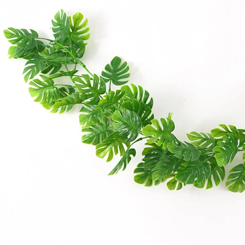 Künstliche Grünpflanzen Ranke 72 Mesh – Dekoblatt-Girlande für Weihnachten, Hochzeit, Garten, Wand und Vasen