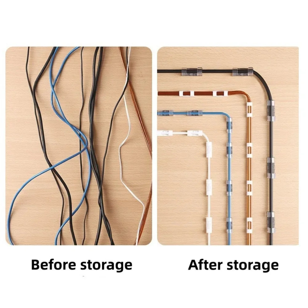 Selbstklebender Kabelhalter – Kabelclips für Schreibtisch, USB- & Ladekabel, Kabelmanagement