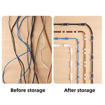 Selbstklebender Kabelhalter – Kabelclips für Schreibtisch, USB- & Ladekabel, Kabelmanagement