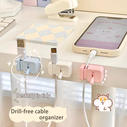 Kabel-Management-Clip für den Schreibtisch – Selbstklebender Kabelhalter für USB- und Datenkabel, einfache Montage am Tischrand