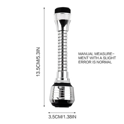 Edelstahl-Wasserhahnaufsatz drehbar – Sprüh- und Strahlaufsatz für Küche