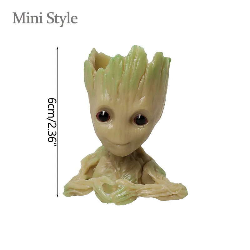 Miniatur Dekofigur 5 cm, Cartoon Baum-Männchen Desktop Ornament, Handgefertigte Büro- und Wohnraumdekoration