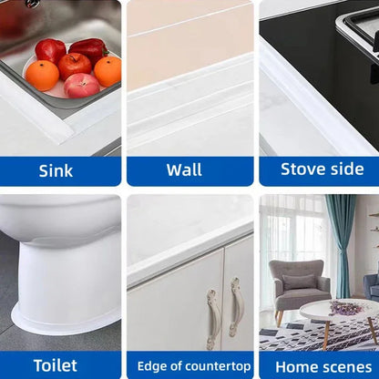 Wasser- & Ölresistentes PVC Dichtband – Selbstklebend, Küchen- & Badezimmerecken, 1 m / 2 m / 3,2 m