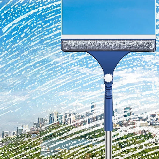 Fensterreiniger doppelseitig mit Teleskopgriff – Glaswischer für Haushalt und Auto