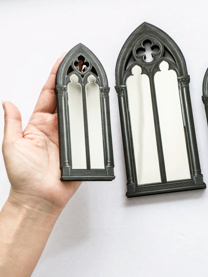 Gothic Fensterbogen Spiegel 3 Stück – Stilvolle Vintage Deko für Tisch, Regal & Home Interior