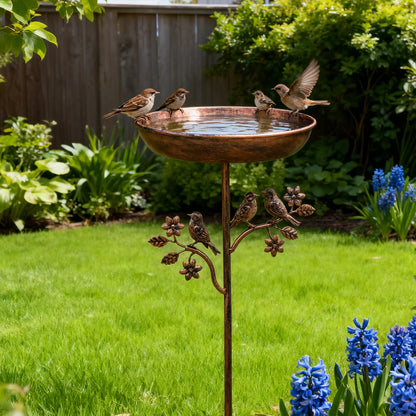 Vintage Vogeltränke Garten – Stand Vogelbad aus Eisen für Outdoor Dekoration