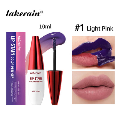 Lip Stain Peel Off – Langanhaltender 24h Matte Lippenstift, Flüssig, Wasserfest, Transferproof, Lip Makeup