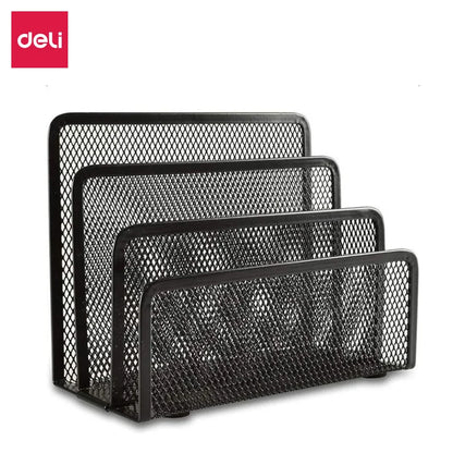 Metall Mesh Schreibtisch Organizer 3-fach – Dokumentenhalter für Büro, Papier und Magazine