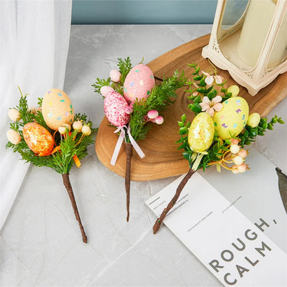 Osterzweige mit Eiern – DIY Dekobaum mit künstlichen Blumen für Zuhause, Büro und Garten