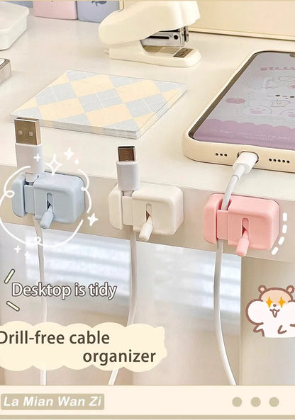 Kabel-Management-Clip für den Schreibtisch – Selbstklebender Kabelhalter für USB- und Datenkabel, einfache Montage am Tischrand