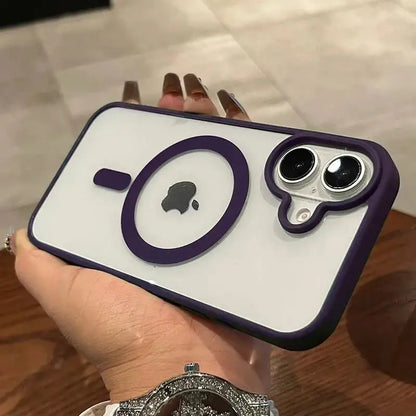 Transparente Smartphone-Hülle aus Acryl – Magnetische Schutzhülle kompatibel mit iPhone 11–16, kabelloses Laden möglich