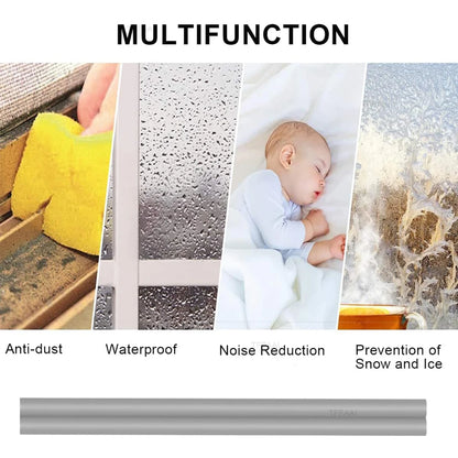Selbstklebende Tür- & Fensterdichtung 5 m/10 m – Gummi-Wetterstreifen gegen Zugluft & Lärm