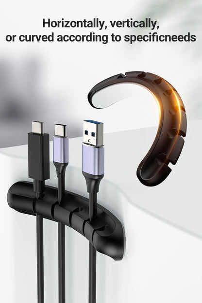 Selbstklebende Kabelclips – Kabelhalter für Schreibtisch, Nachttisch, USB- und Stromkabel, Maus- und Datenkabel