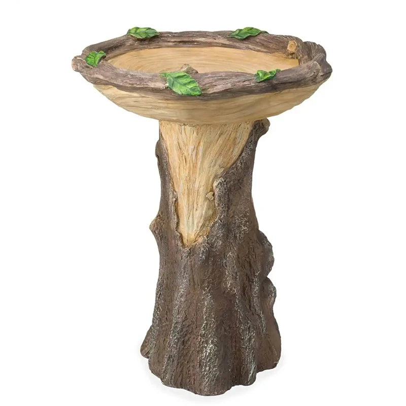 Dekorative Vogeltränke im Holzlook – Stilvolles Vogelbad für Garten & Balkon